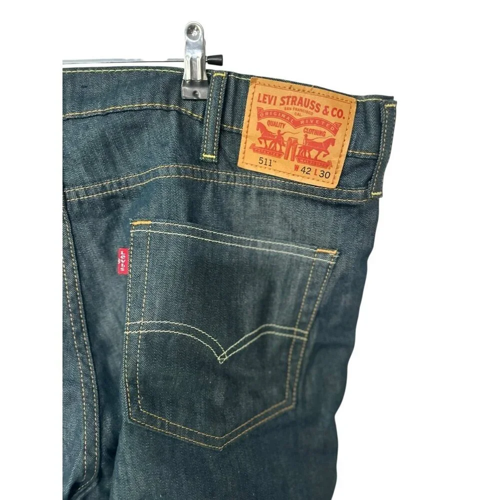 Levis 511 Slim Fit Jeans Slim Fit Stretch Jeans Rinsed Playa 42x30